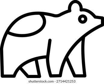 Estilo de Ícone de Urso Polar de Design de Vetor