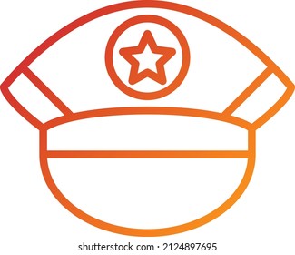 Vector Design Police Cap Icon Style