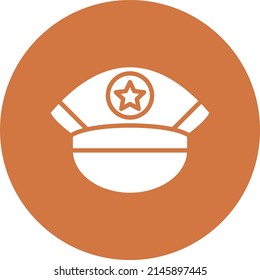Vektordesign Police Cap Symbol Style