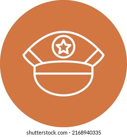 Vector Design Police Cap Icon Style