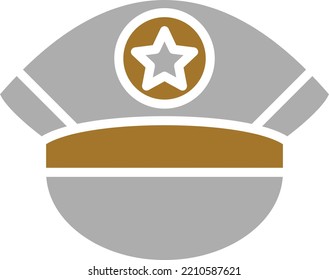Vector Design Police Cap Icon Style