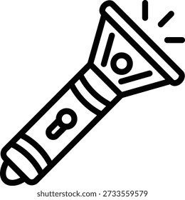 Estilo del icono de la linterna de la policía del diseño del Vector