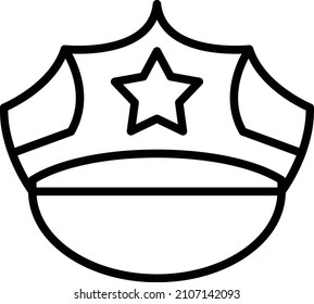 Vektordesign-Polizei-Hutsymbol