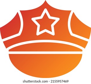 Vector Design Police Hat Icon Style