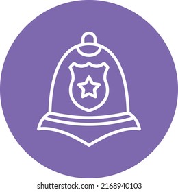 Vector Design Police Helmet Icon Style