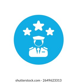 vector design of police icon with three stars.