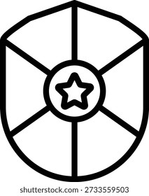 Vector Design Police Shield Icon Style