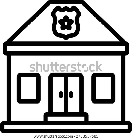 Vector Design Police Station Icon Style