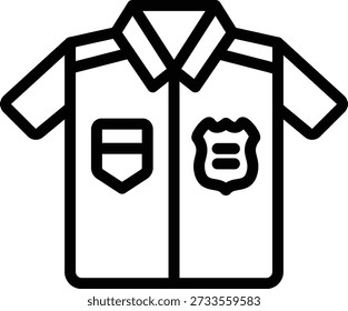 Vector Diseño Policía Uniforme Icon Style