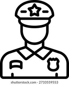 Estilo de Ícone do Policial de Design de Vetor