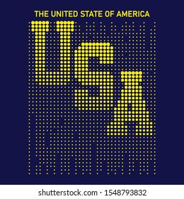 vector design polkadot usa america, typography and ready print