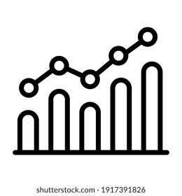 Vector design of polyline chart icon