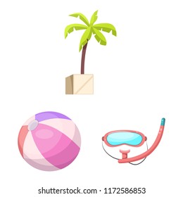 Vector design of pool and swimming icon. Collection of pool and activity stock vector illustration.