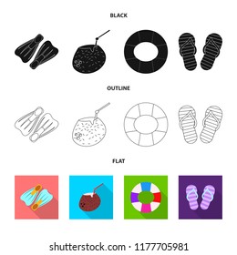 Vector design of pool and swimming icon. Collection of pool and activity stock vector illustration.