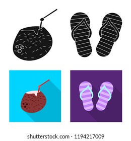 Vector design of pool and swimming icon. Collection of pool and activity stock vector illustration.