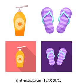 Vector design of pool and swimming logo. Set of pool and activity stock symbol for web.