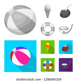 Vector design of pool and swimming logo. Set of pool and activity vector icon for stock.