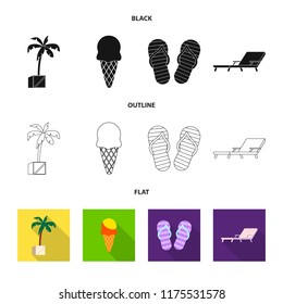 Vector design of pool and swimming sign. Set of pool and activity stock vector illustration.