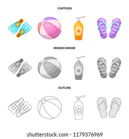 Vector design of pool and swimming sign. Set of pool and activity stock symbol for web.