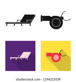 Vector design of pool and swimming sign. Collection of pool and activity vector icon for stock.