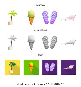 Vector design of pool and swimming symbol. Set of pool and activity stock symbol for web.