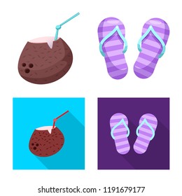 Vector design of pool and swimming symbol. Collection of pool and activity vector icon for stock.