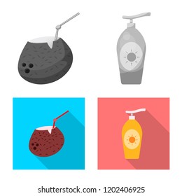 Vector design of pool and swimming symbol. Set of pool and activity stock symbol for web.