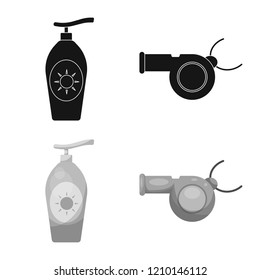 Vector design of pool and swimming symbol. Collection of pool and activity stock symbol for web.