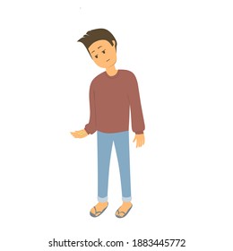 vector design of poor boy , vector illustration