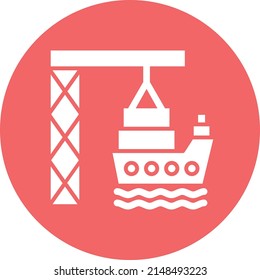 Estilo de icono del puerto de diseño del vector