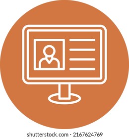 Estilo de icono de portafolio de diseño de vectores