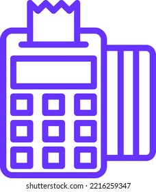 Vector Design Pos Terminal Icon Style