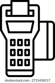 Estilo de Ícone de Terminal de PDV de Design de Vetor