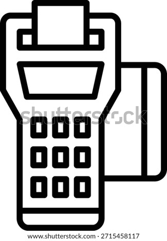Vector Design Pos Terminal Icon Style