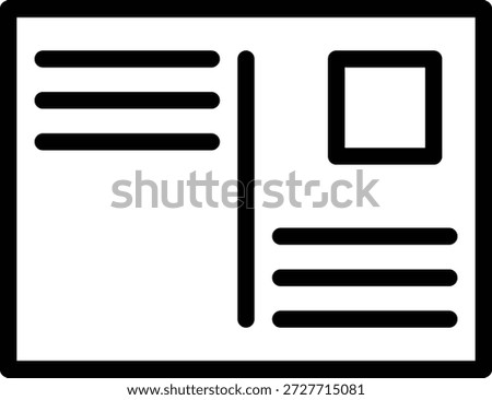 Vector Design Postcard Icon Style