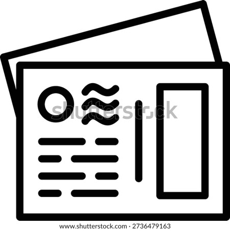 Vector Design Postcard Icon Style