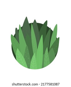 Vector design for postcards, business cards, advertising. Drawn green leaves of different tones.