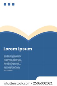 vector design of a poster template reading a book