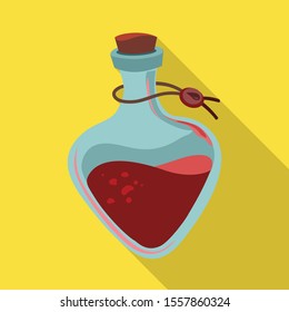 Vector design of potion and elixir sign. Web element of potion and bottle stock vector illustration.
