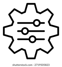 Vector Preferencias de diseño Gear Icon Style