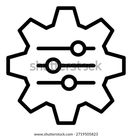 Vector Design Preferences Gear Icon Style