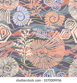 Vector design with prehistoric bones of animals