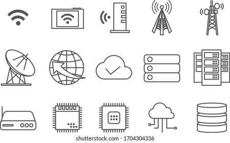 Vector design for presentation, brochure, and ads, network icons
