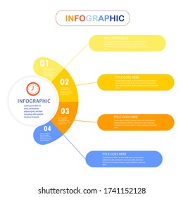 Vector Design Präsentation Business Infografik Vorlage mit 4 Optionen.