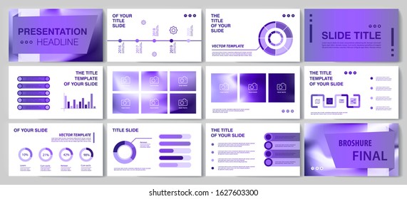 Vector design presentation templates with technology lines, dots and backgrounds, circles. Brochures, leaflets flyers, covers, report. High tech futuristic graphic concept. Minimal presentation design
