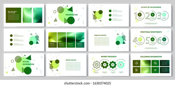 Vector design presentation templates with technology lines, dots and backgrounds, circles. Brochures, leaflets flyers, covers, report. High tech futuristic graphic concept. Minimal presentation design