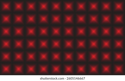 The vector design presents bold red spotlights illuminating the concert stage, casting a striking glow, amplifying the performance, and mesmerizing the audience with vivid lighting effects.

