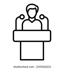 Vector Design Press Conference Icon Style