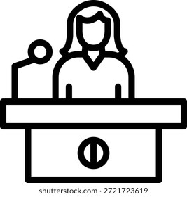 Vector Diseño Prensa Secretario Icon Style
