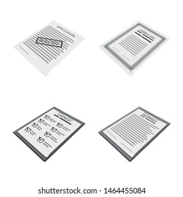 Vector design of print and office logo. Collection of print and advertise vector icon for stock.